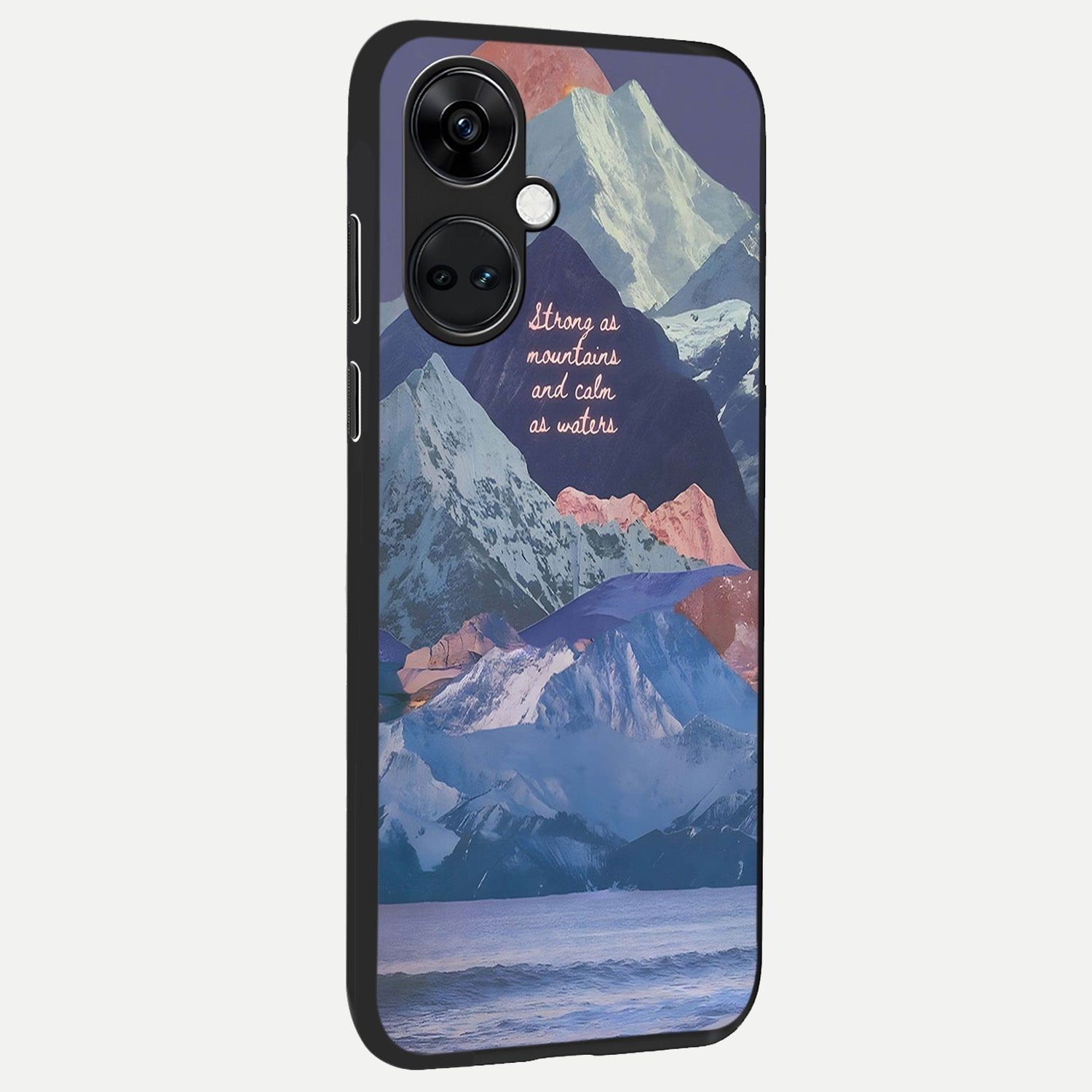  Celestial Mountain Calm back cover For Oneplus Nord CE3 slim fit glass case with vibrant aesthetic design