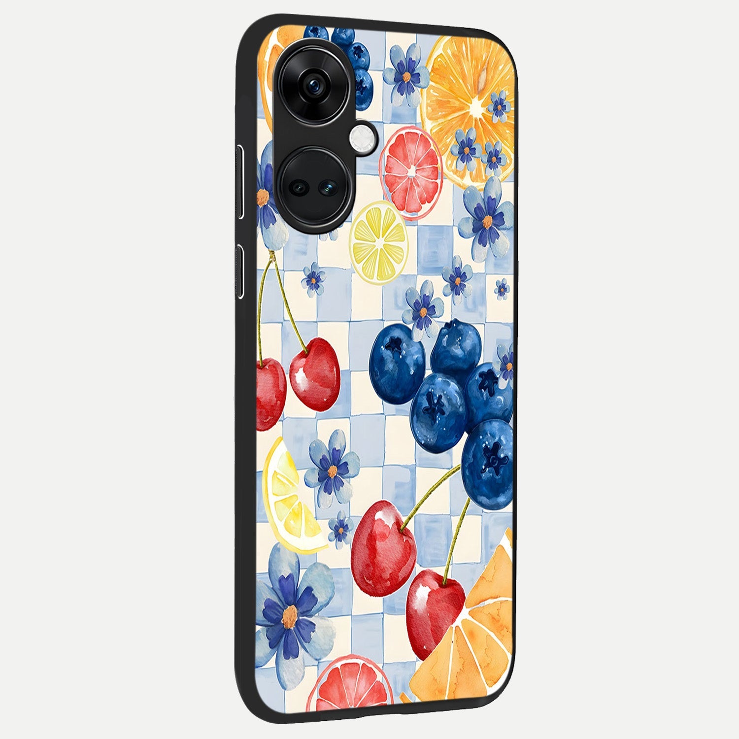  Citrus Bloom Joy back cover For Oneplus Nord CE3 slim fit glass case with vibrant aesthetic design