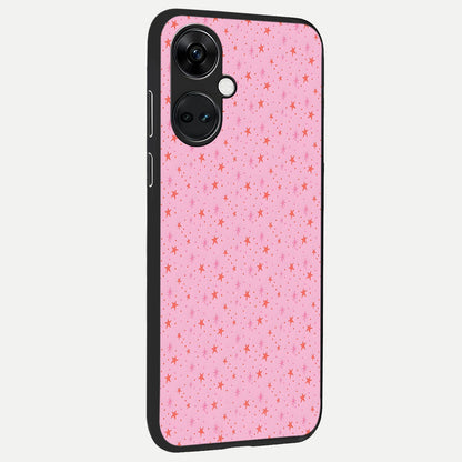  Cosmic Pink Sparkle back cover For Oneplus Nord CE3 slim fit glass case with vibrant aesthetic design