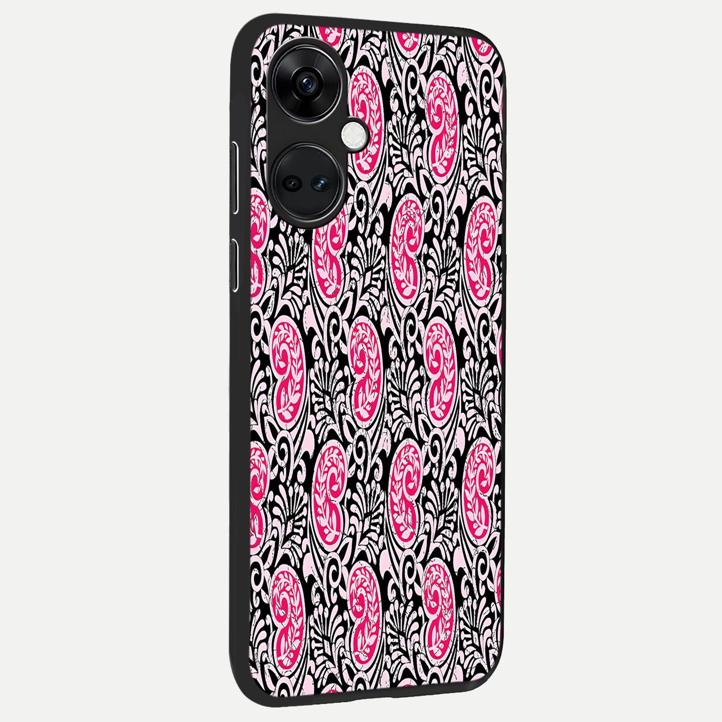  Crimson Paisley Charm back cover For Oneplus Nord CE3 slim fit glass case with vibrant aesthetic design