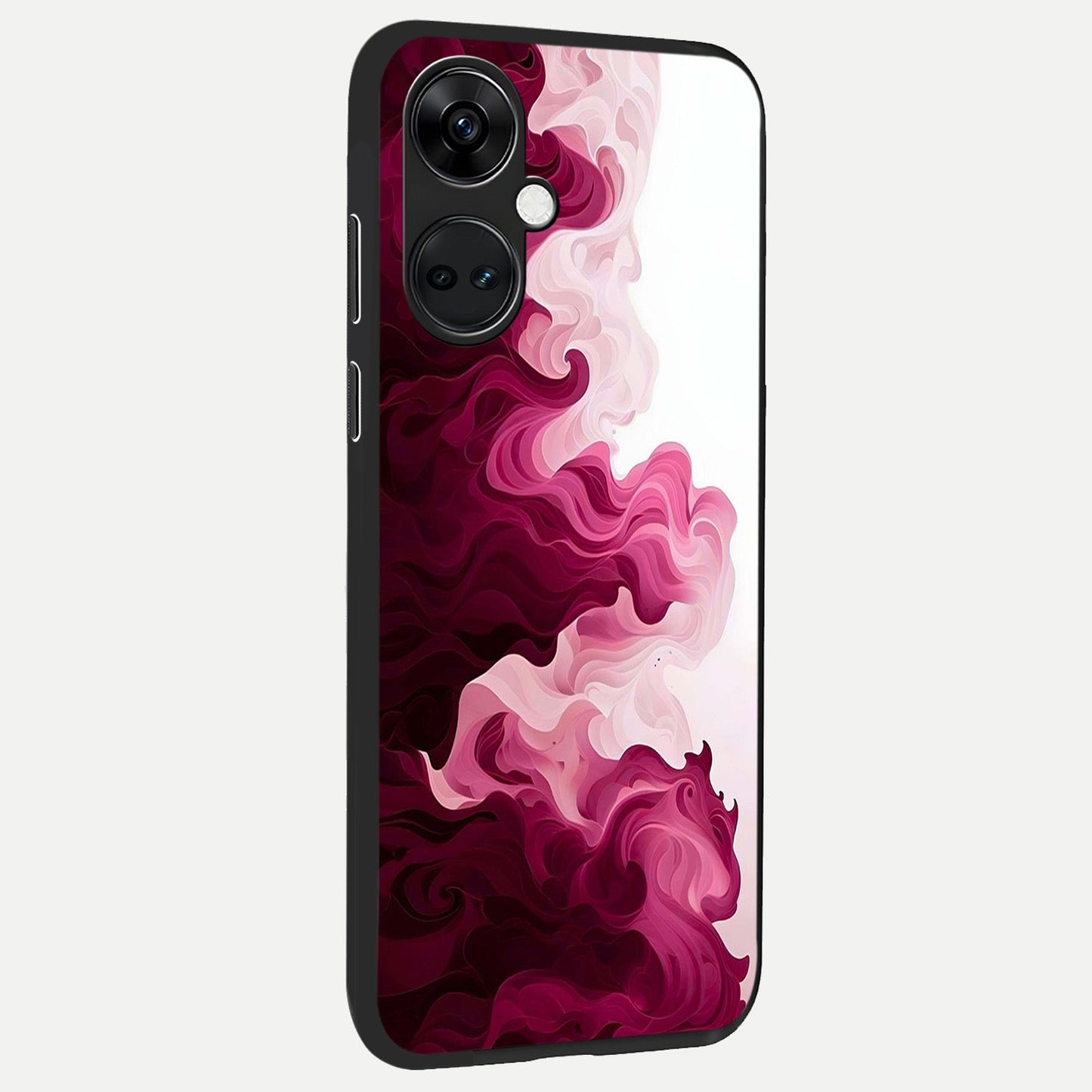  Crimson Wave Flow back cover For Oneplus Nord CE3 slim fit glass case with vibrant aesthetic design