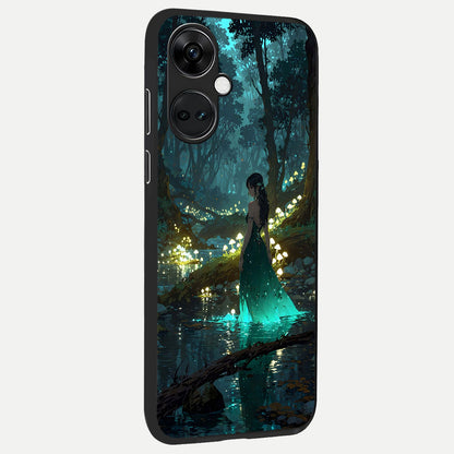  Enchanted Forest Glow back cover For Oneplus Nord CE3 slim fit glass case with vibrant aesthetic design
