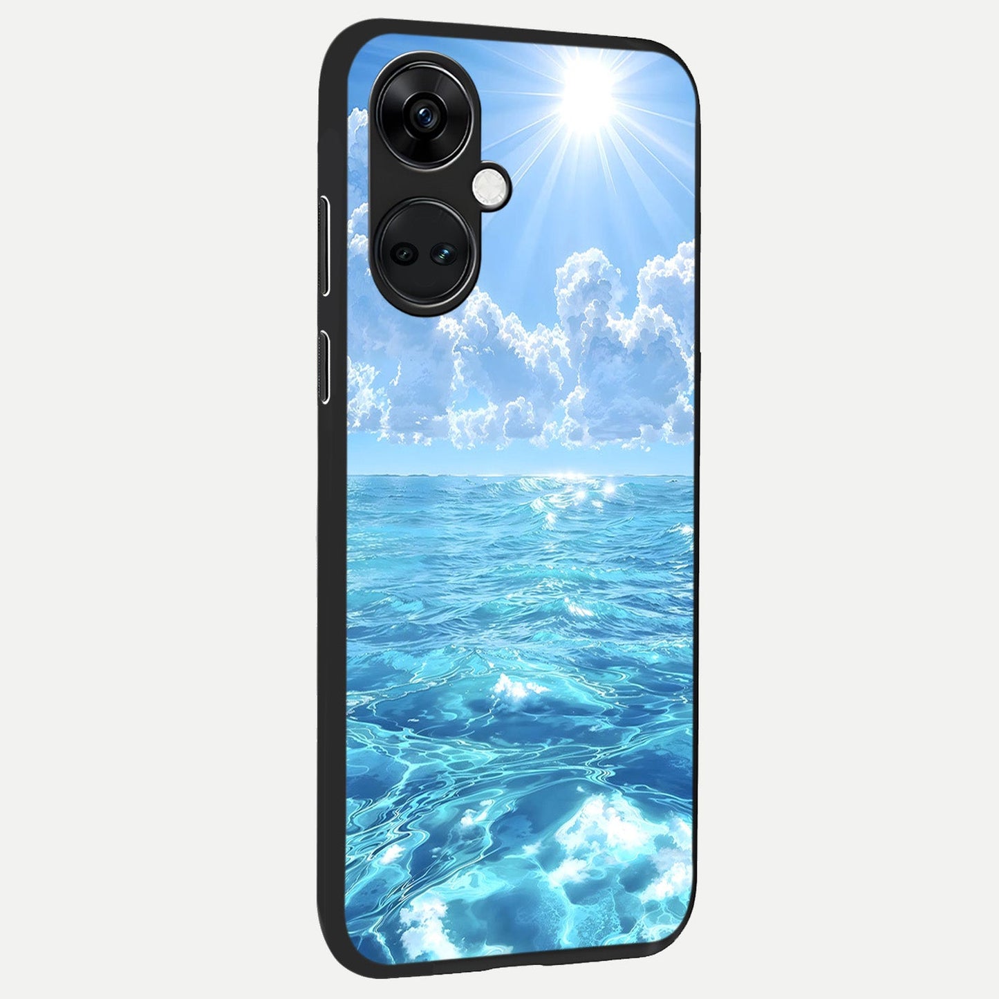  Endless Ocean Horizon back cover For Oneplus Nord CE3 slim fit glass case with vibrant aesthetic design
