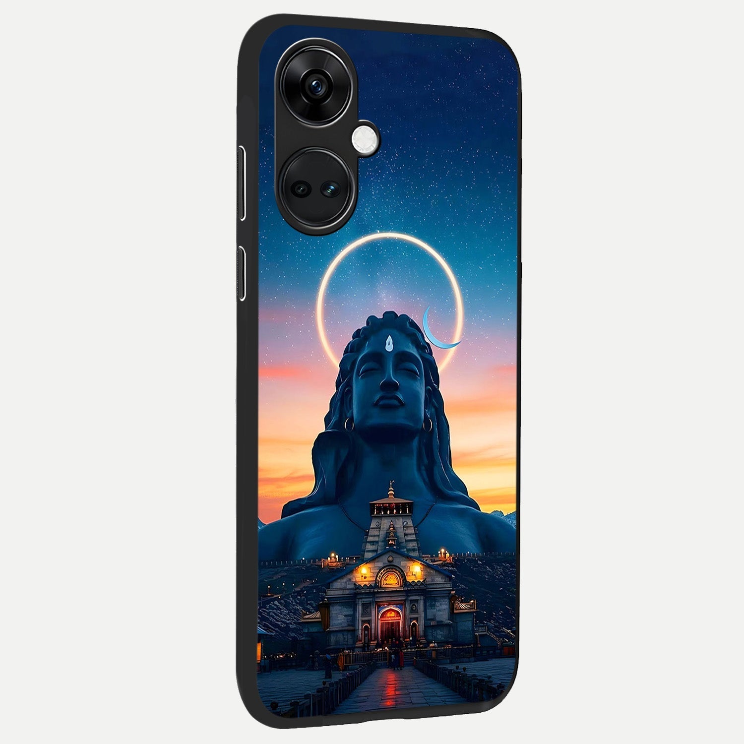  Eternal Shiva Aura back cover For Oneplus Nord CE3 slim fit glass case with vibrant aesthetic design