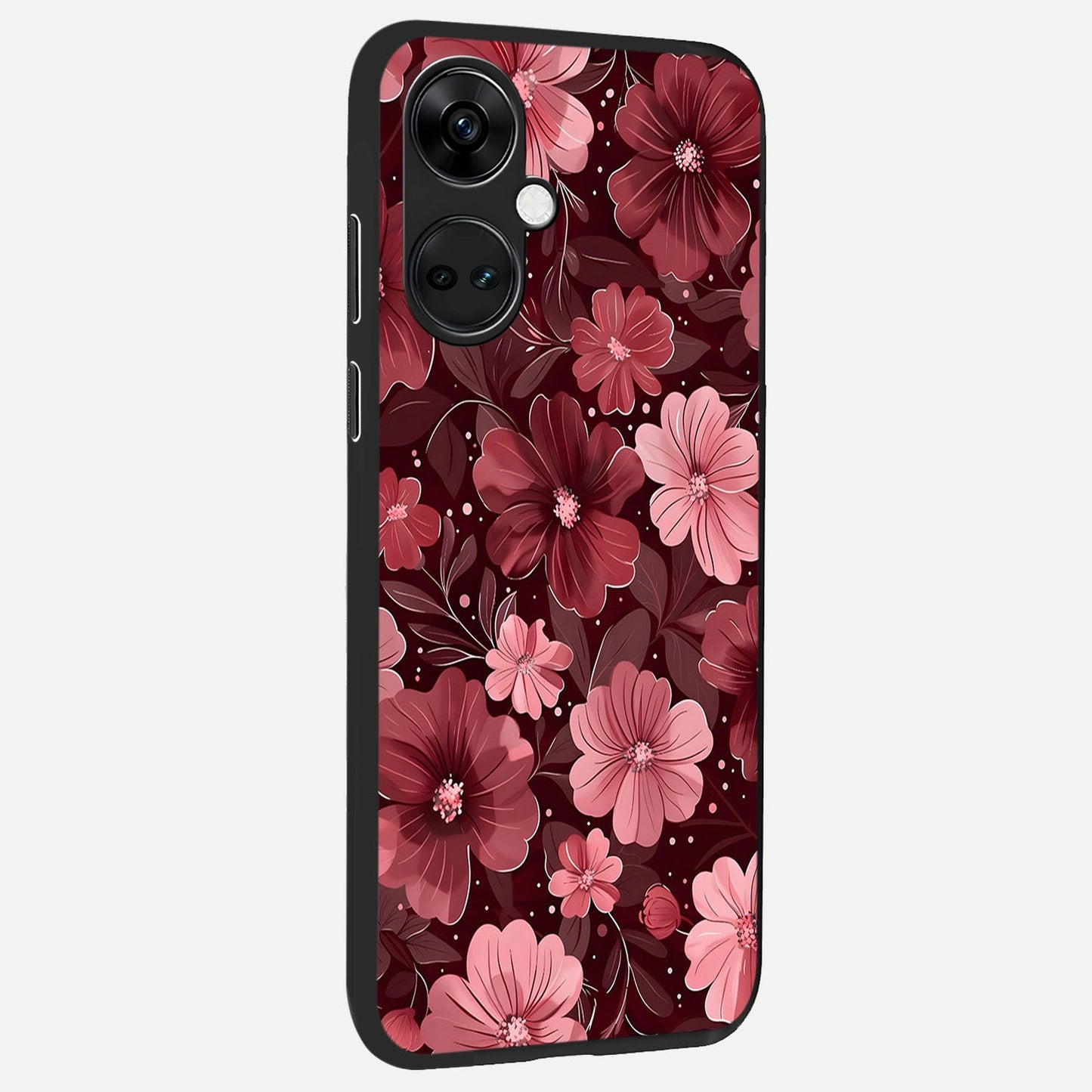  Flower Blush Bloom back cover For Oneplus Nord CE3 slim fit glass case with vibrant aesthetic design