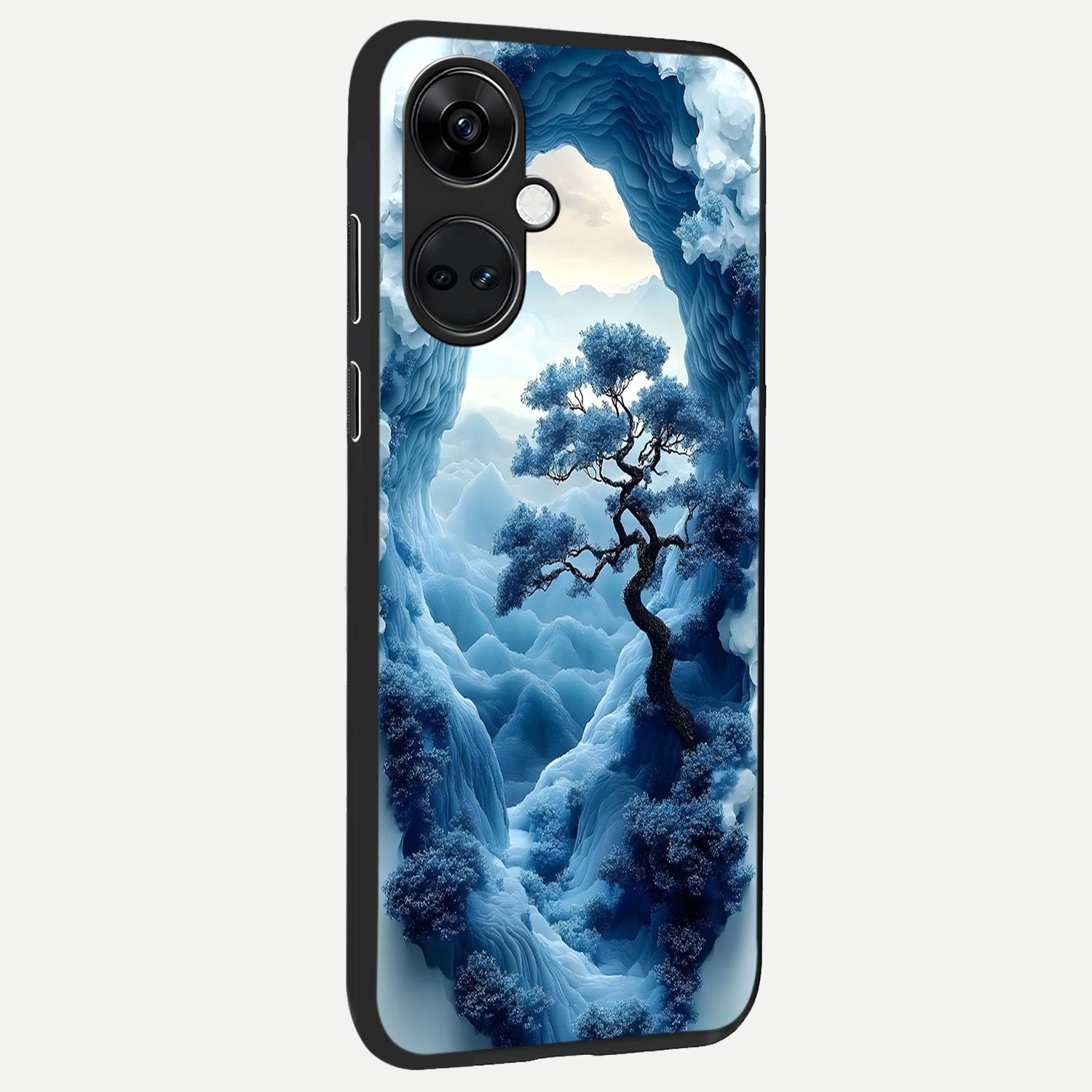  Frozen Serenity Gate back cover For Oneplus Nord CE3 slim fit glass case with vibrant aesthetic design