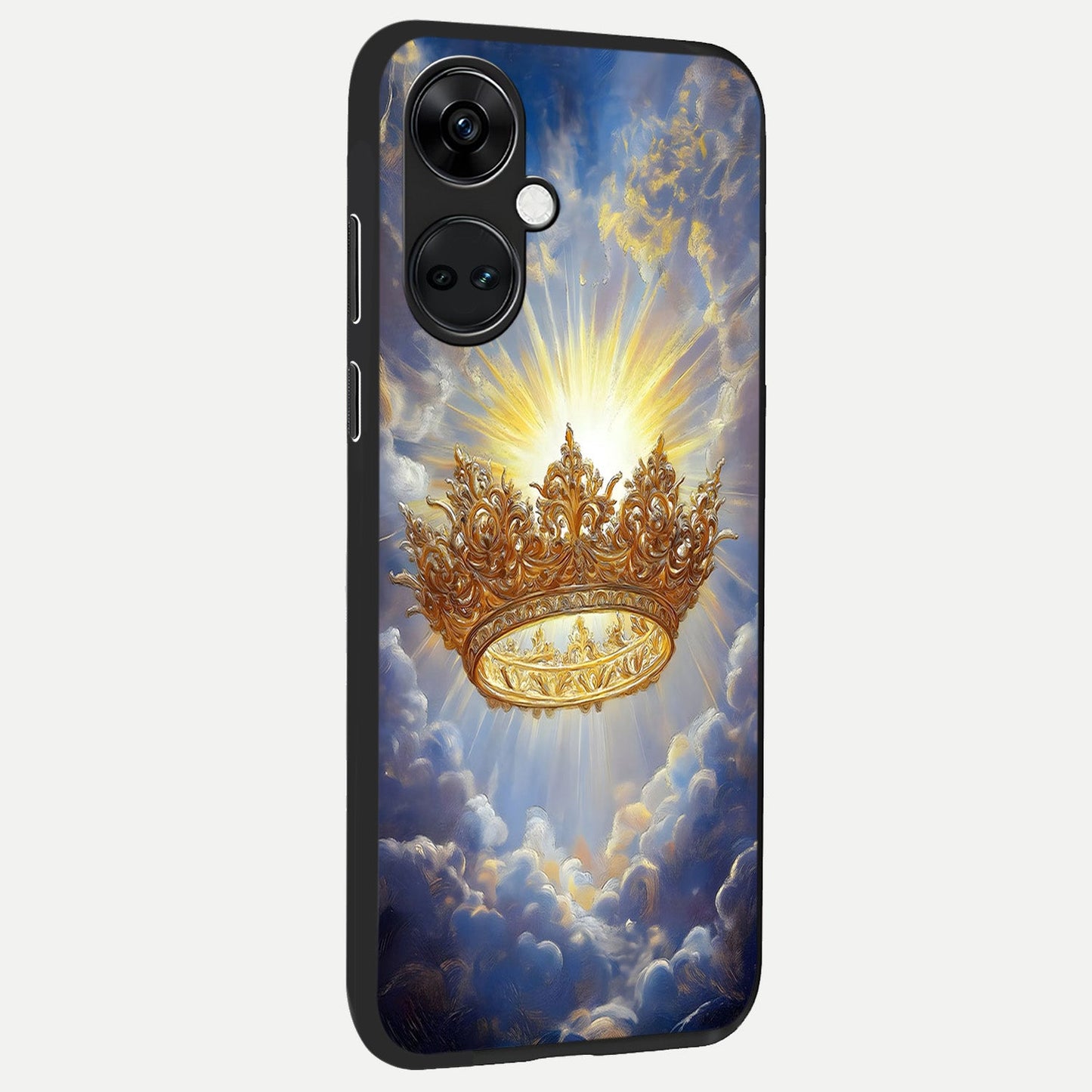  Heavenly Crown Light back cover For Oneplus Nord CE3 slim fit glass case with vibrant aesthetic design