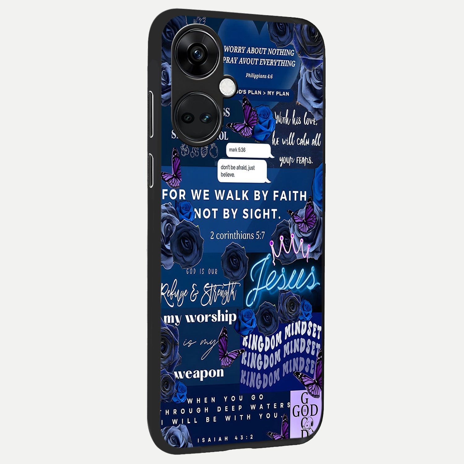  Kingdom Faith Glow back cover For Oneplus Nord CE3 slim fit glass case with vibrant aesthetic design