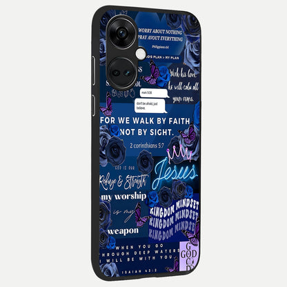  Kingdom Faith Glow back cover For Oneplus Nord CE3 slim fit glass case with vibrant aesthetic design
