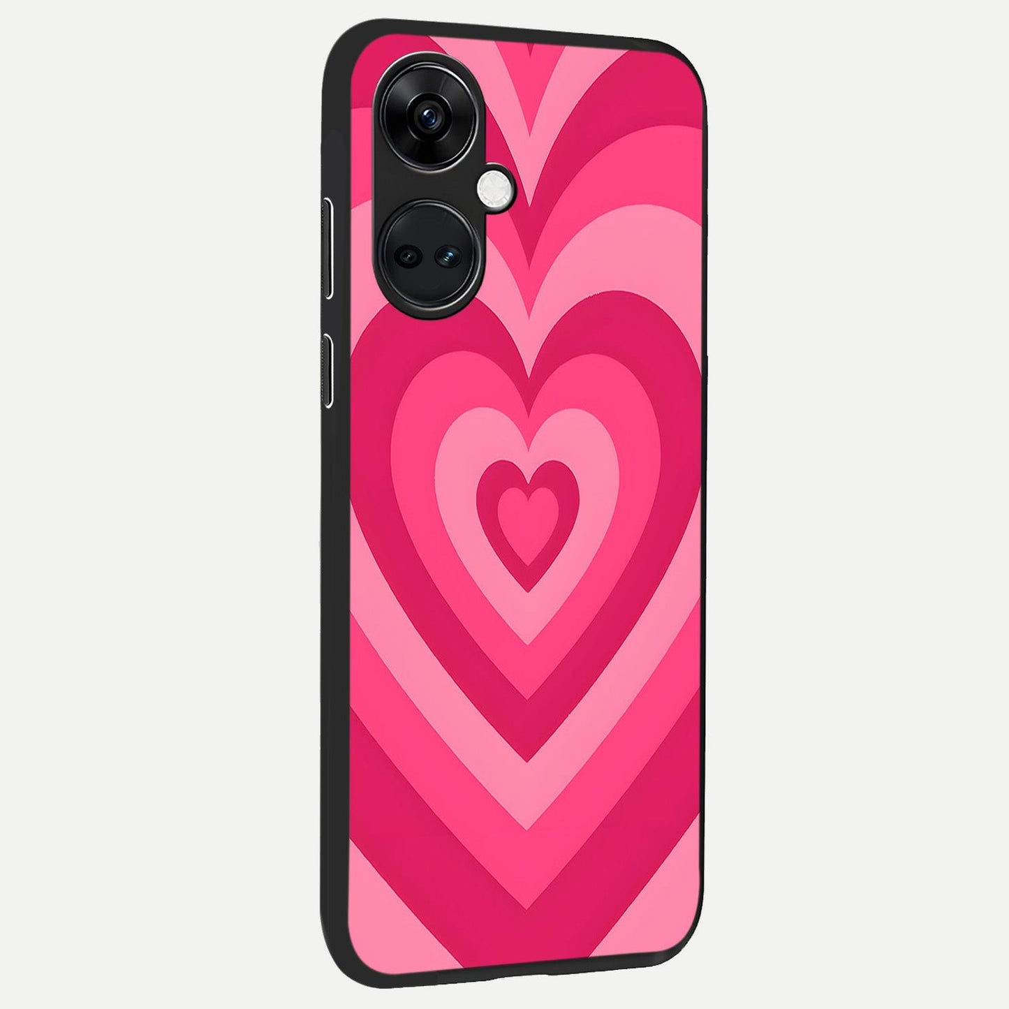  Layered Love Hearts back cover For Oneplus Nord CE3 slim fit glass case with vibrant aesthetic design