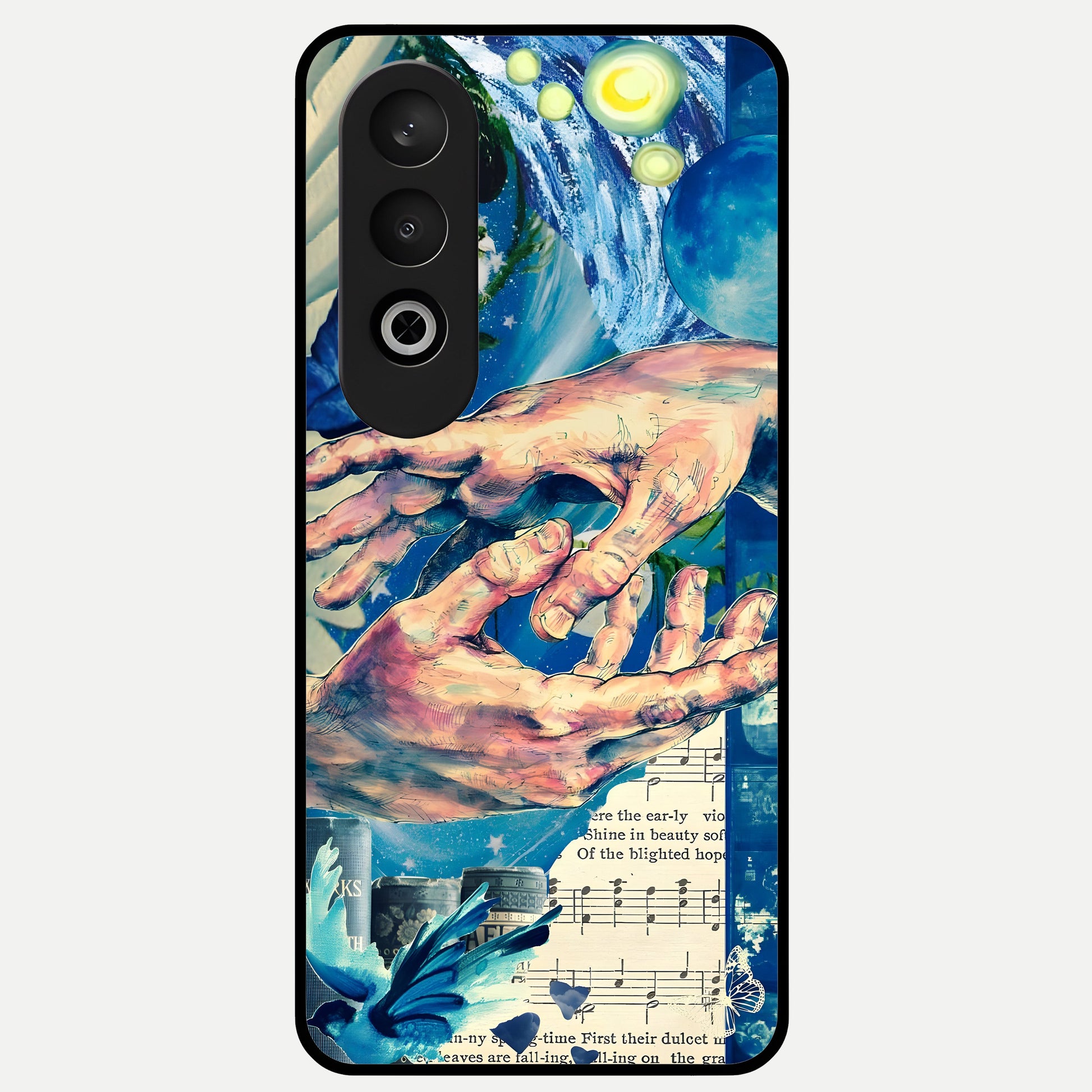  Aesthetic Divider Glass Case For Oneplus Nord CE4 back cover – full design glossy printed glass finish