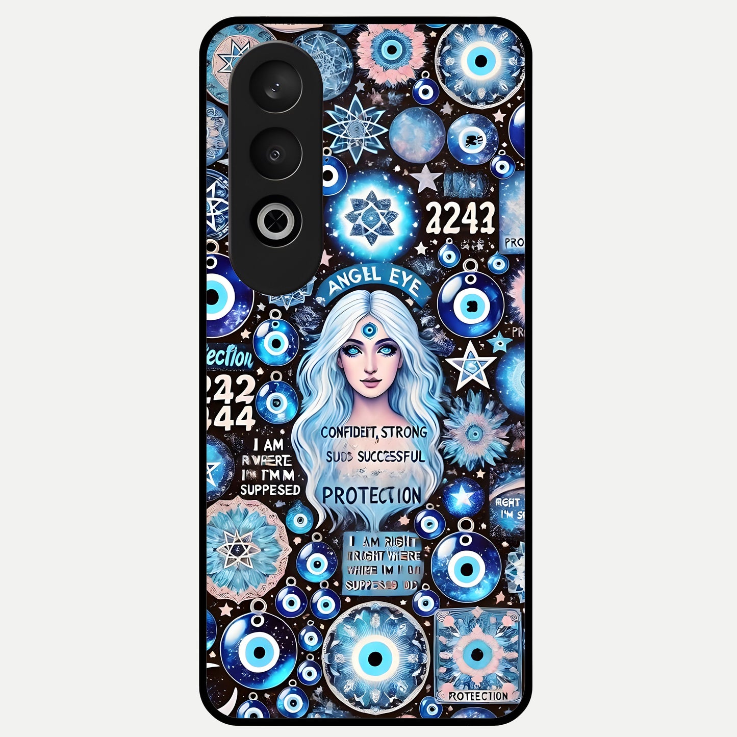  Angel Aura Shield Glass Case For Oneplus Nord CE4 back cover – full design glossy printed glass finish
