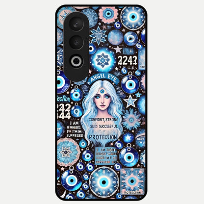  Angel Aura Shield Glass Case For Oneplus Nord CE4 back cover – full design glossy printed glass finish