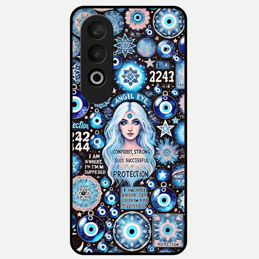  Angel Aura Shield Glass Case For Oneplus Nord CE4 back cover – full design glossy printed glass finish