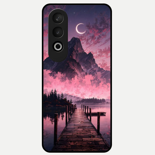  Beautiful Mountain View Glass Case For Oneplus Nord CE4 back cover – full design glossy printed glass finish