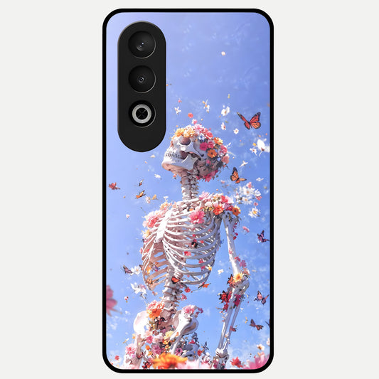  Bloom Beyond Bones Glass Case For Oneplus Nord CE4 back cover – full design glossy printed glass finish