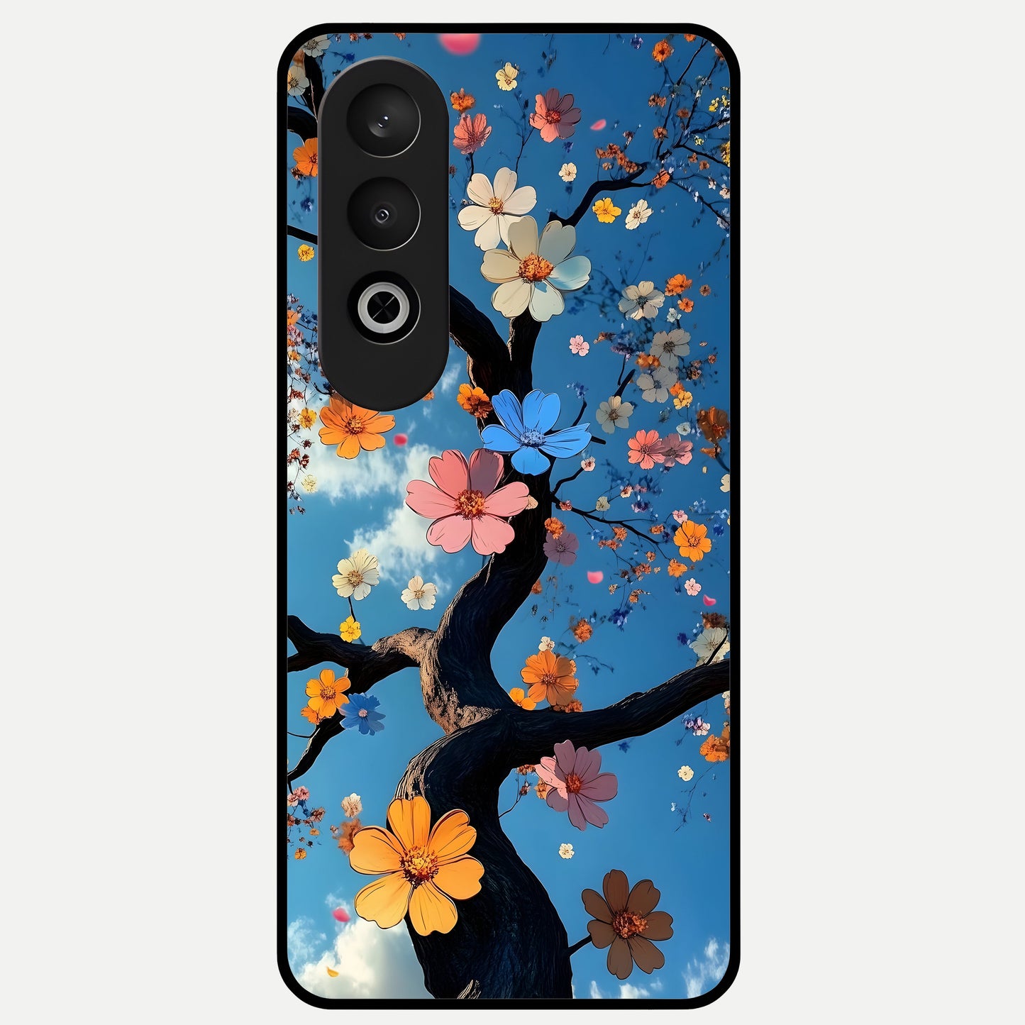  Blossom Dream Sky Glass Case For Oneplus Nord CE4 back cover – full design glossy printed glass finish
