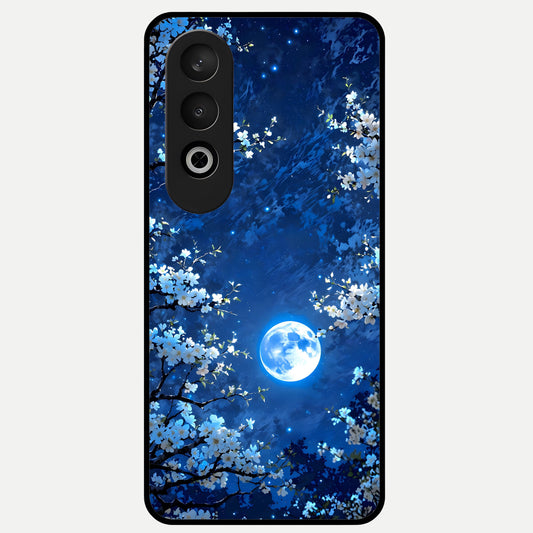 Blossom Moonlight Sky Glass Case For Oneplus Nord CE4 back cover – full design glossy printed glass finish