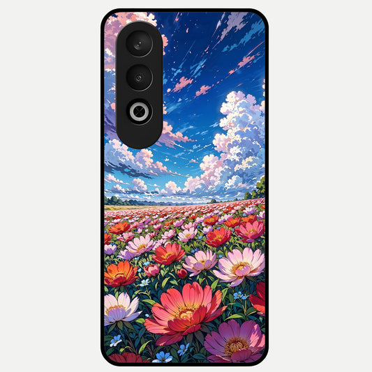  Blossom Sky Field Glass Case For Oneplus Nord CE4 back cover – full design glossy printed glass finish