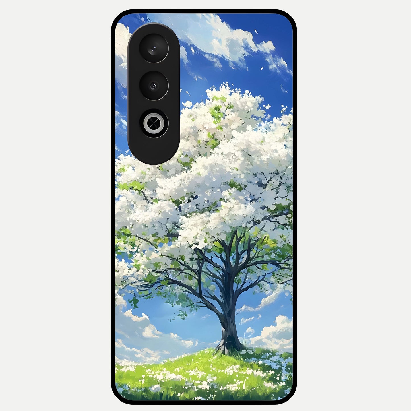  Blossom Sky Serenity Glass Case For Oneplus Nord CE4 back cover – full design glossy printed glass finish