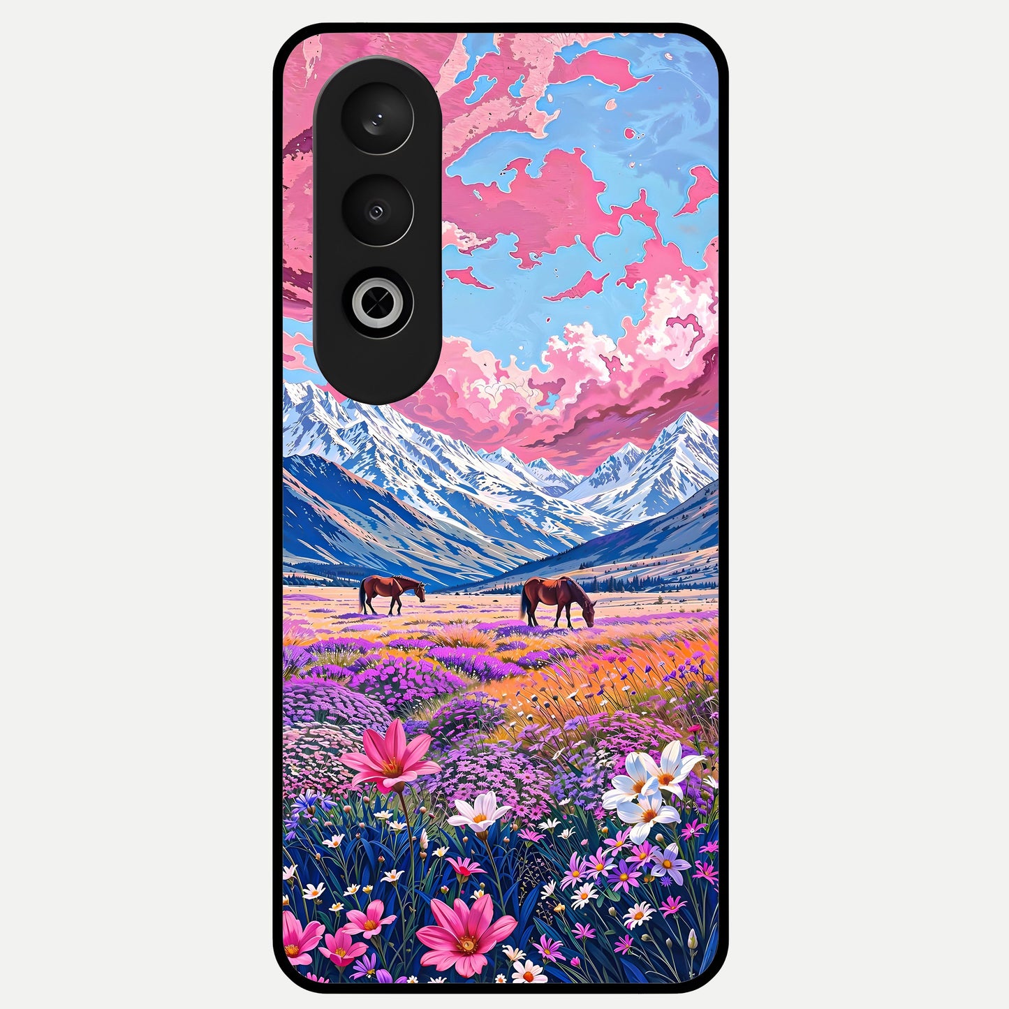  Blossom Valley Dream Glass Case For Oneplus Nord CE4 back cover – full design glossy printed glass finish