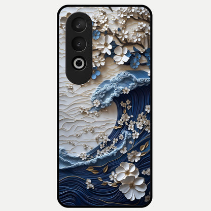  Blossom Wave Art Glass Case For Oneplus Nord CE4 back cover – full design glossy printed glass finish