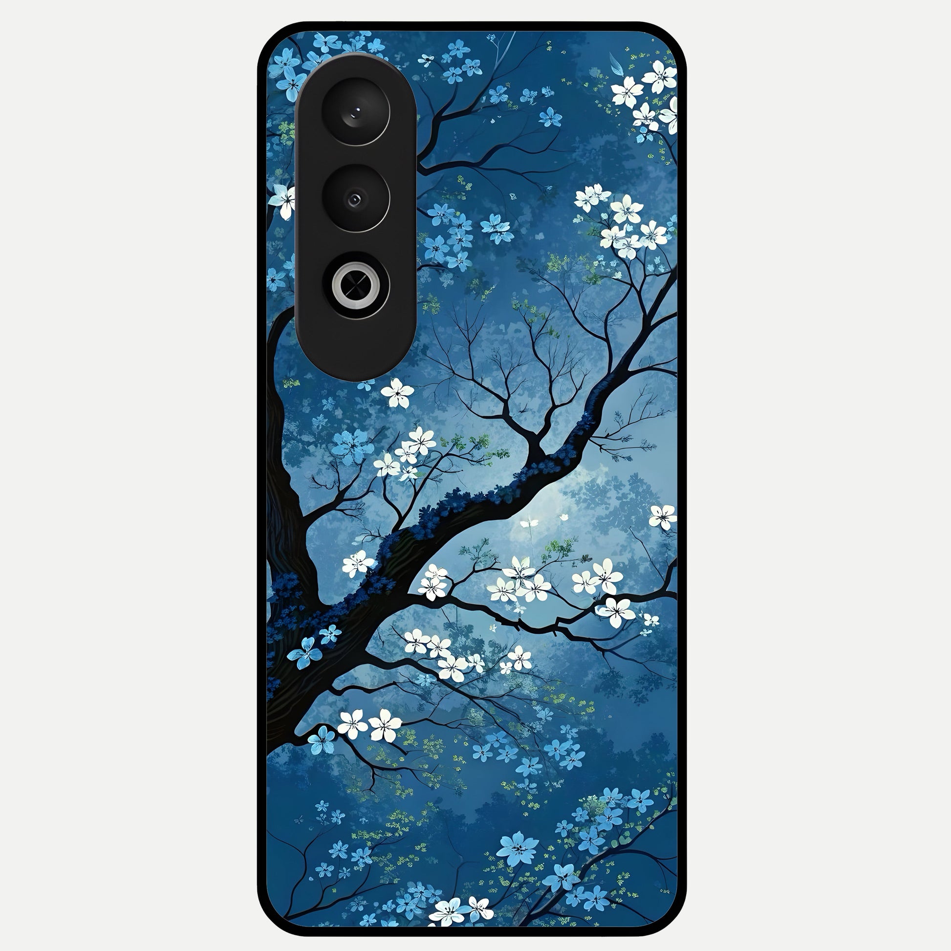  Blue Tree Serenity Glass Case For Oneplus Nord CE4 back cover – full design glossy printed glass finish