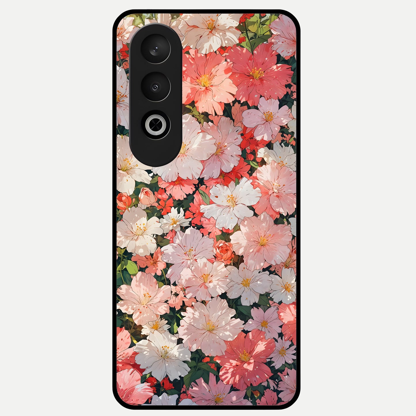  Blush Bloom Field Glass Case For Oneplus Nord CE4 back cover – full design glossy printed glass finish
