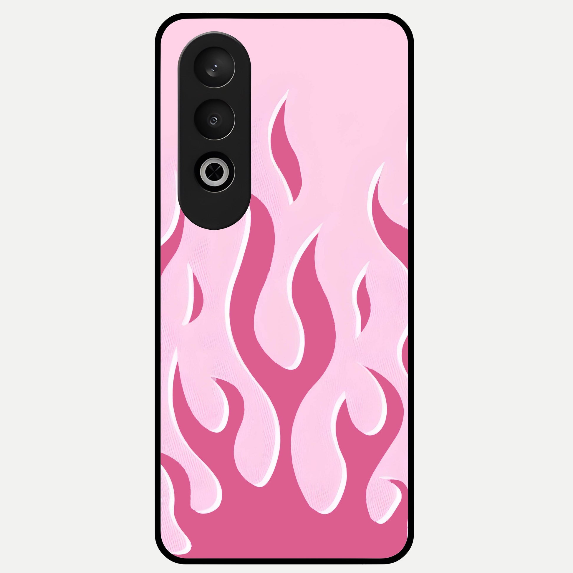  Blush Flame Energy Glass Case For Oneplus Nord CE4 back cover – full design glossy printed glass finish