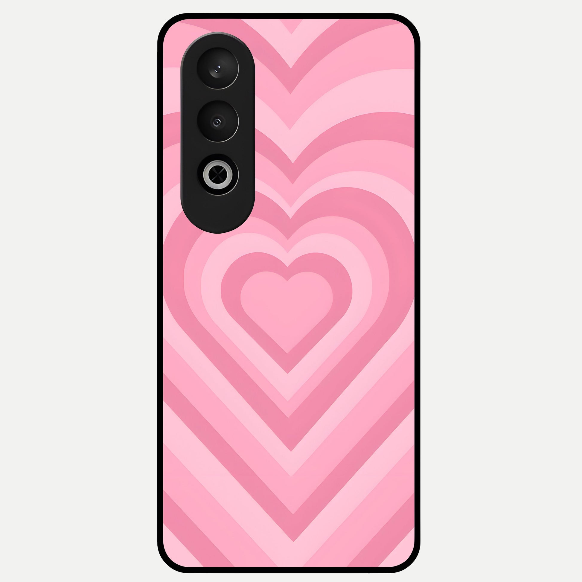  Blush Heart Waves Glass Case For Oneplus Nord CE4 back cover – full design glossy printed glass finish
