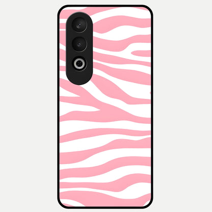  Blush Zebra Flow Glass Case For Oneplus Nord CE4 back cover – full design glossy printed glass finish
