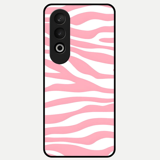  Blush Zebra Flow Glass Case For Oneplus Nord CE4 back cover – full design glossy printed glass finish