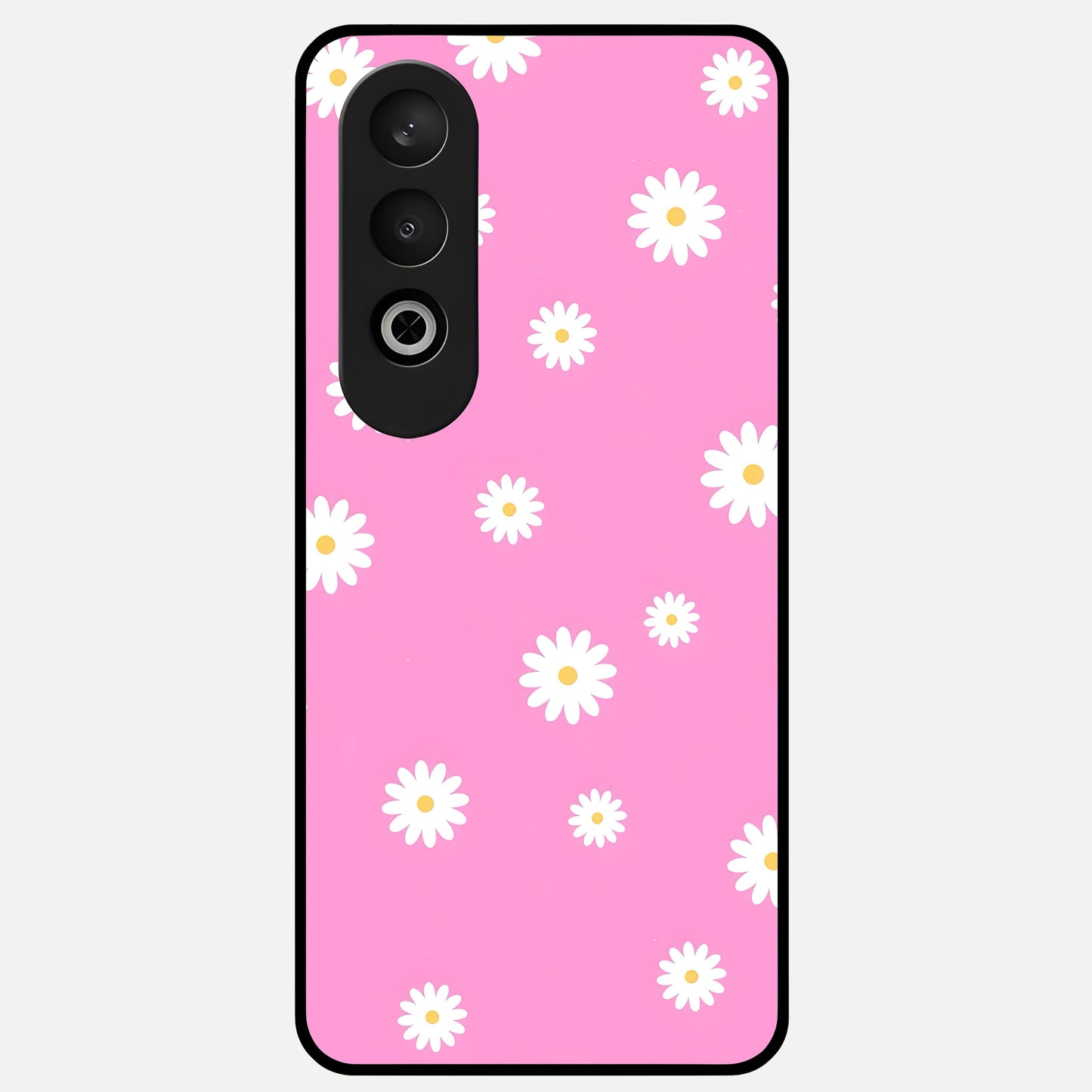  Bubblegum Daisy Pop Glass Case For Oneplus Nord CE4 back cover – full design glossy printed glass finish