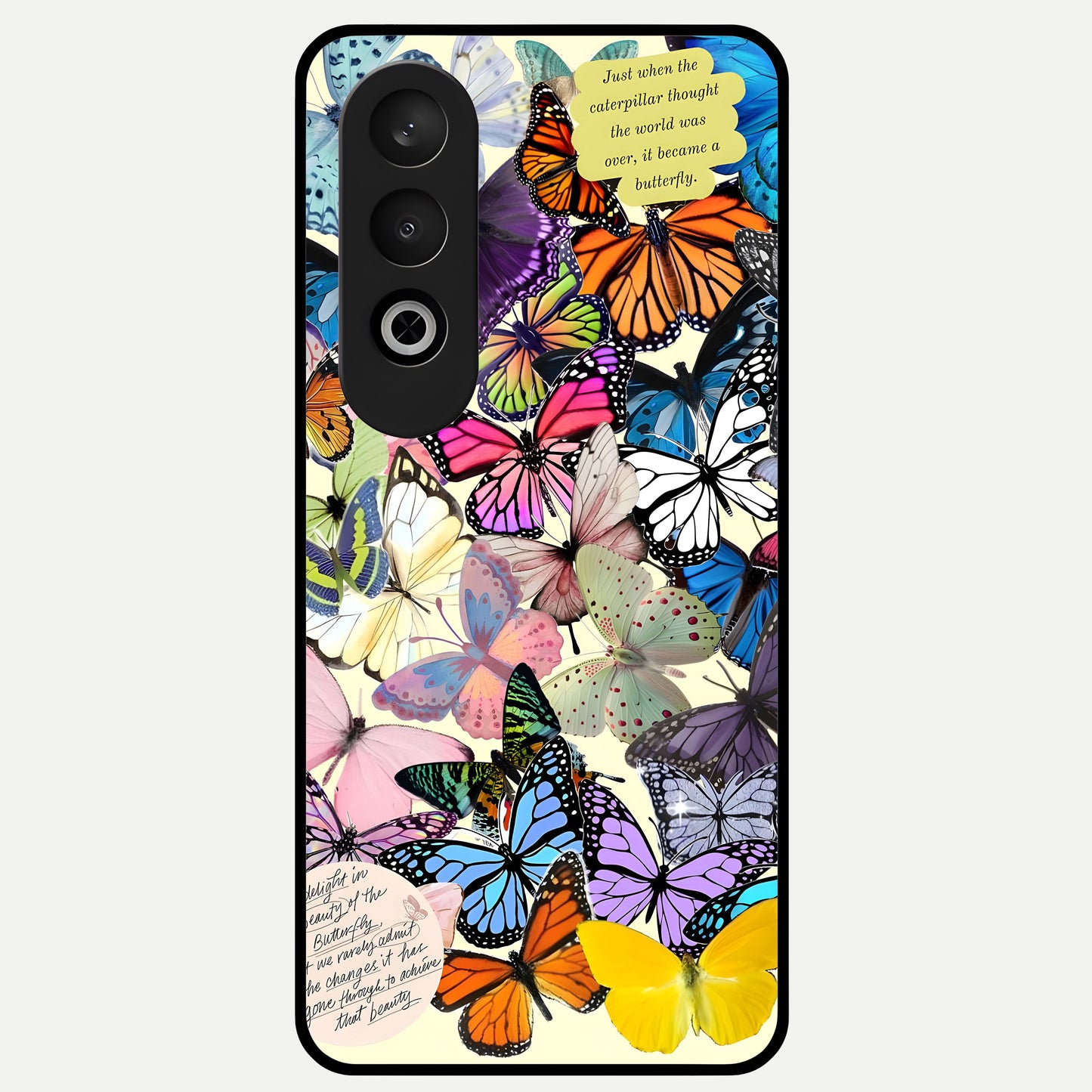  Butterflies Petal Dream Glass Case For Oneplus Nord CE4 back cover – full design glossy printed glass finish