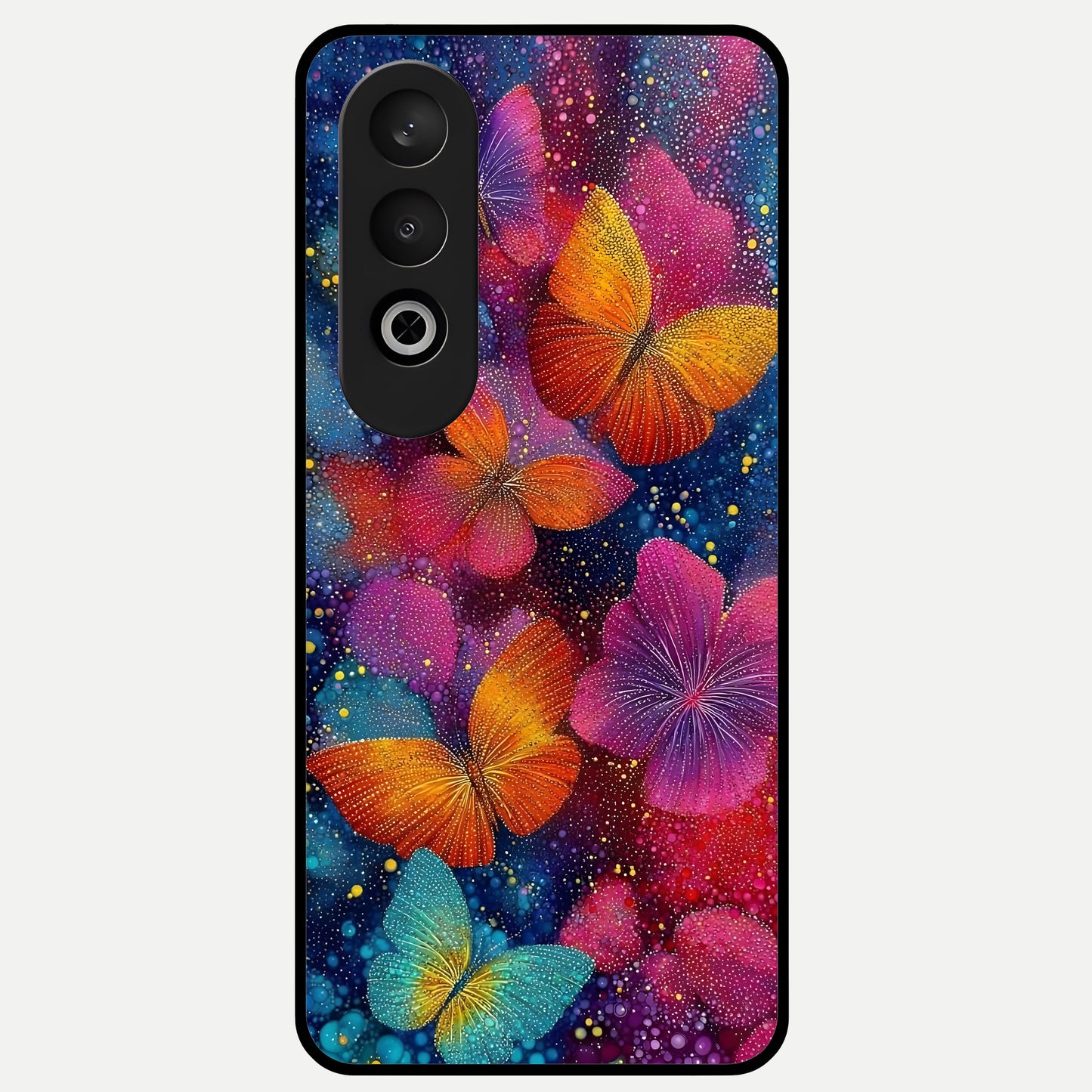  Butterfly Dream Mist Glass Case For Oneplus Nord CE4 back cover – full design glossy printed glass finish