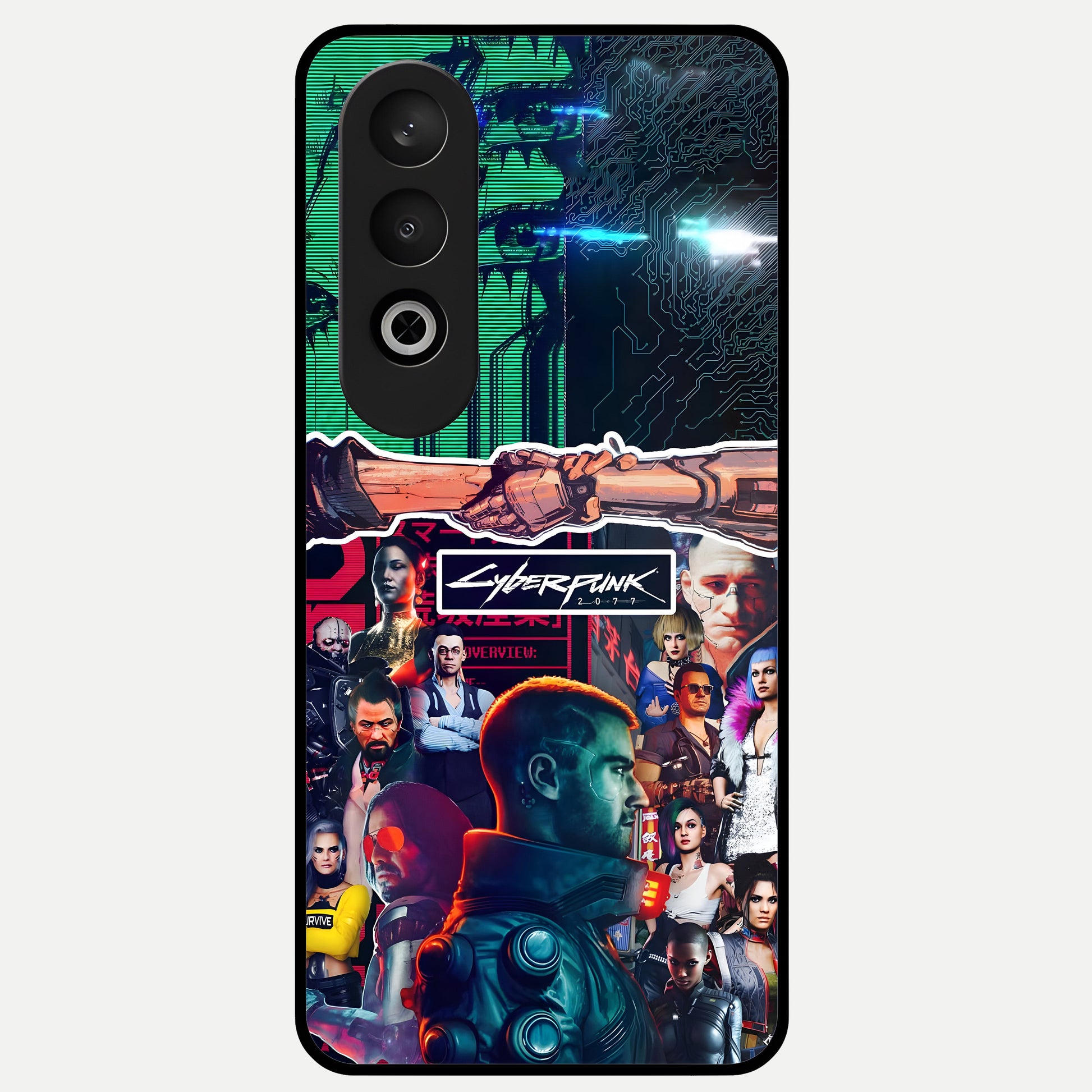  CYBERPUNK Legacy Glass Case For Oneplus Nord CE4 back cover – full design glossy printed glass finish