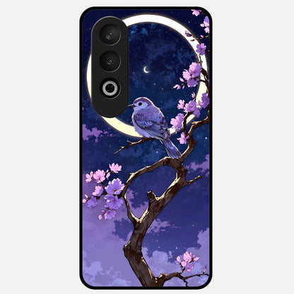  Celestial Bird Blossom Glass Case For Oneplus Nord CE4 back cover – full design glossy printed glass finish