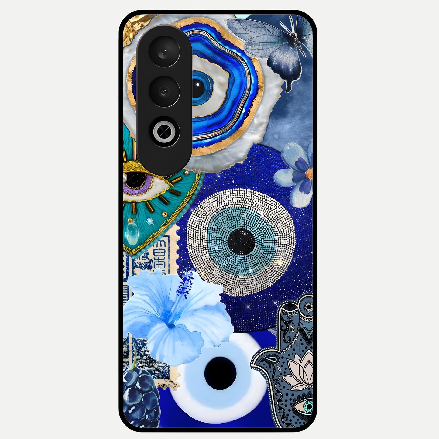  Celestial Blue Vision Glass Case For Oneplus Nord CE4 back cover – full design glossy printed glass finish