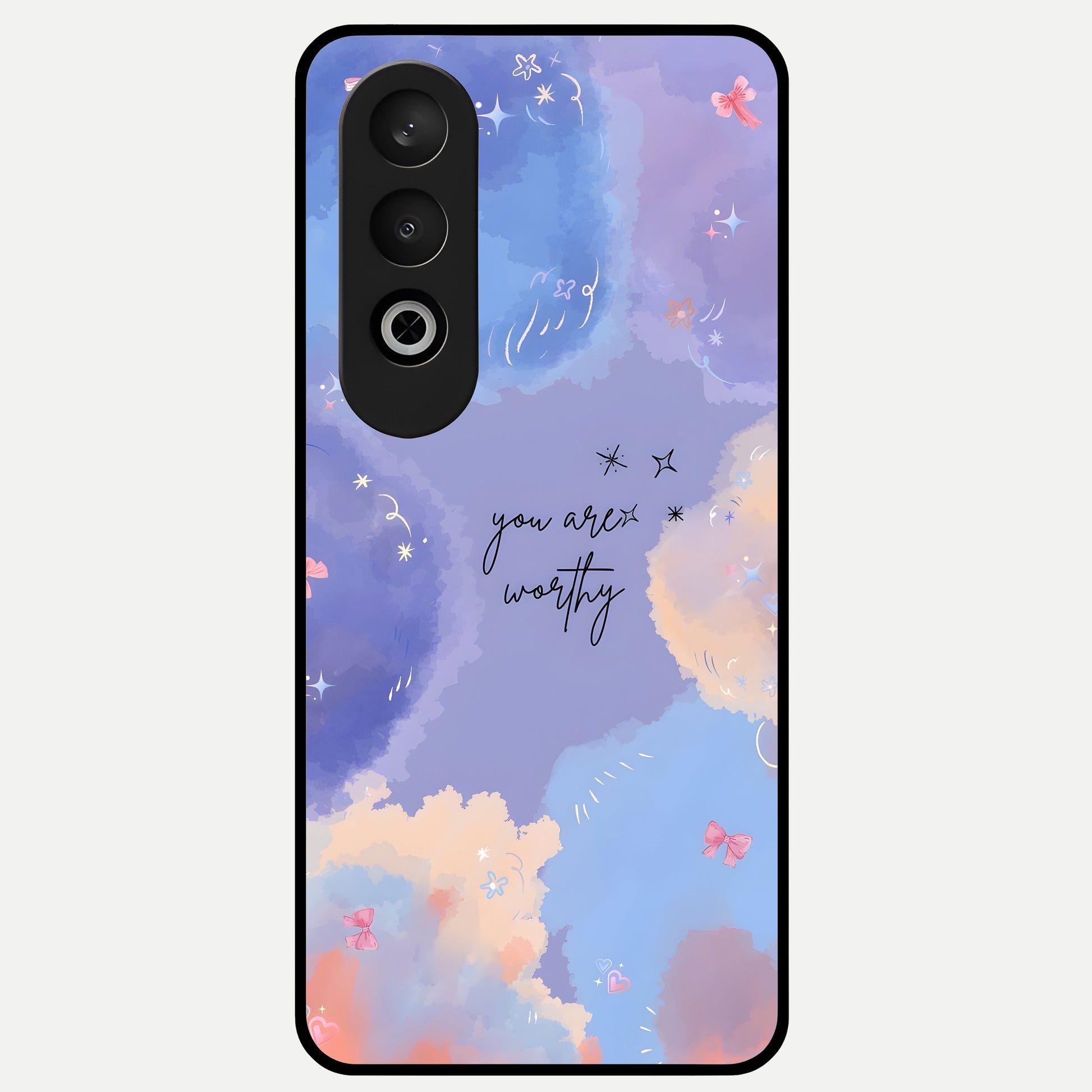  Celestial Cloud Magic Glass Case For Oneplus Nord CE4 back cover – full design glossy printed glass finish