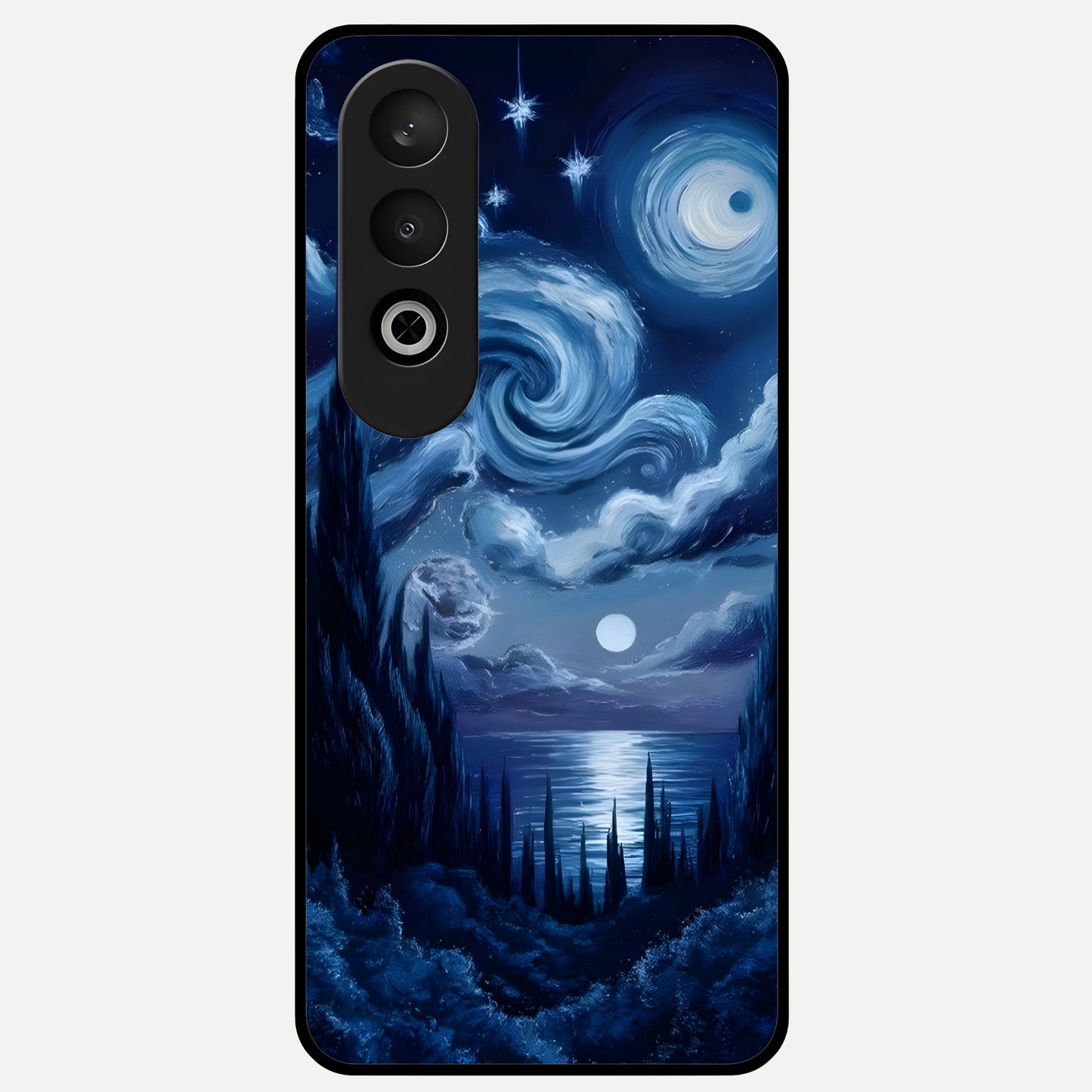  Celestial Dream Van Gogh Glass Case For Oneplus Nord CE4 back cover – full design glossy printed glass finish