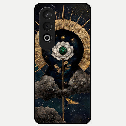  Celestial Lotus Morang Glass Case For Oneplus Nord CE4 back cover – full design glossy printed glass finish