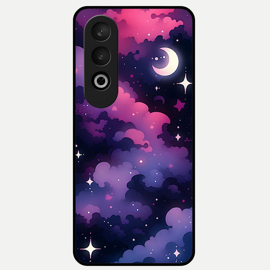  Celestial Moon Magic Glass Case For Oneplus Nord CE4 back cover – full design glossy printed glass finish