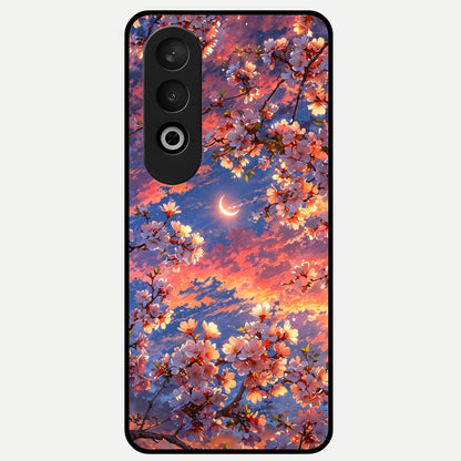  Celestial Sakura Sunset Glass Case For Oneplus Nord CE4 back cover – full design glossy printed glass finish