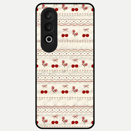  Cherry Bloom Charm Glass Case For Oneplus Nord CE4 back cover – full design glossy printed glass finish