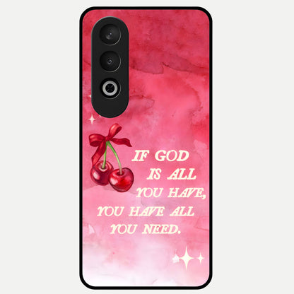  Cherry Quote Glass Case For Oneplus Nord CE4 back cover – full design glossy printed glass finish
