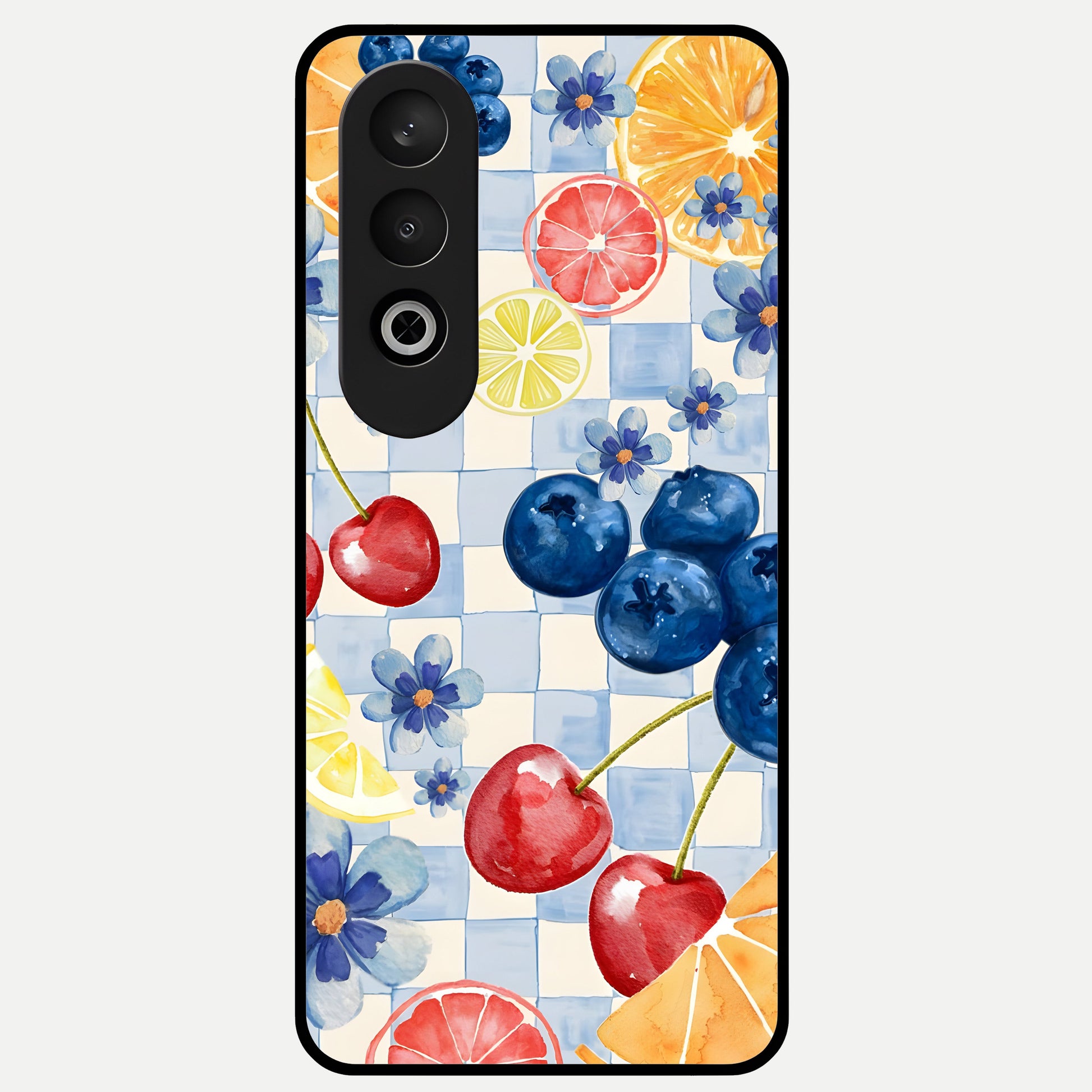  Citrus Bloom Joy Glass Case For Oneplus Nord CE4 back cover – full design glossy printed glass finish