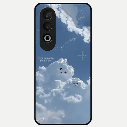  Cloud Bunny Dreams Glass Case For Oneplus Nord CE4 back cover – full design glossy printed glass finish