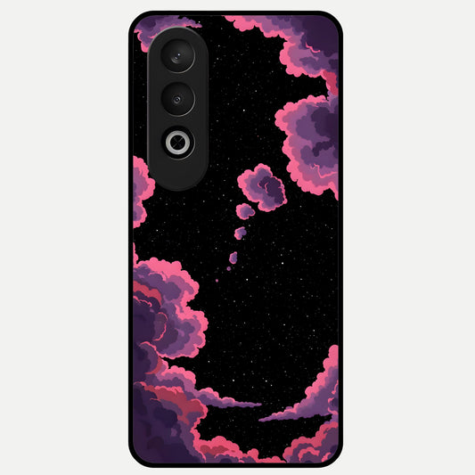  Cosmic Cloud Journey Glass Case For Oneplus Nord CE4 back cover – full design glossy printed glass finish