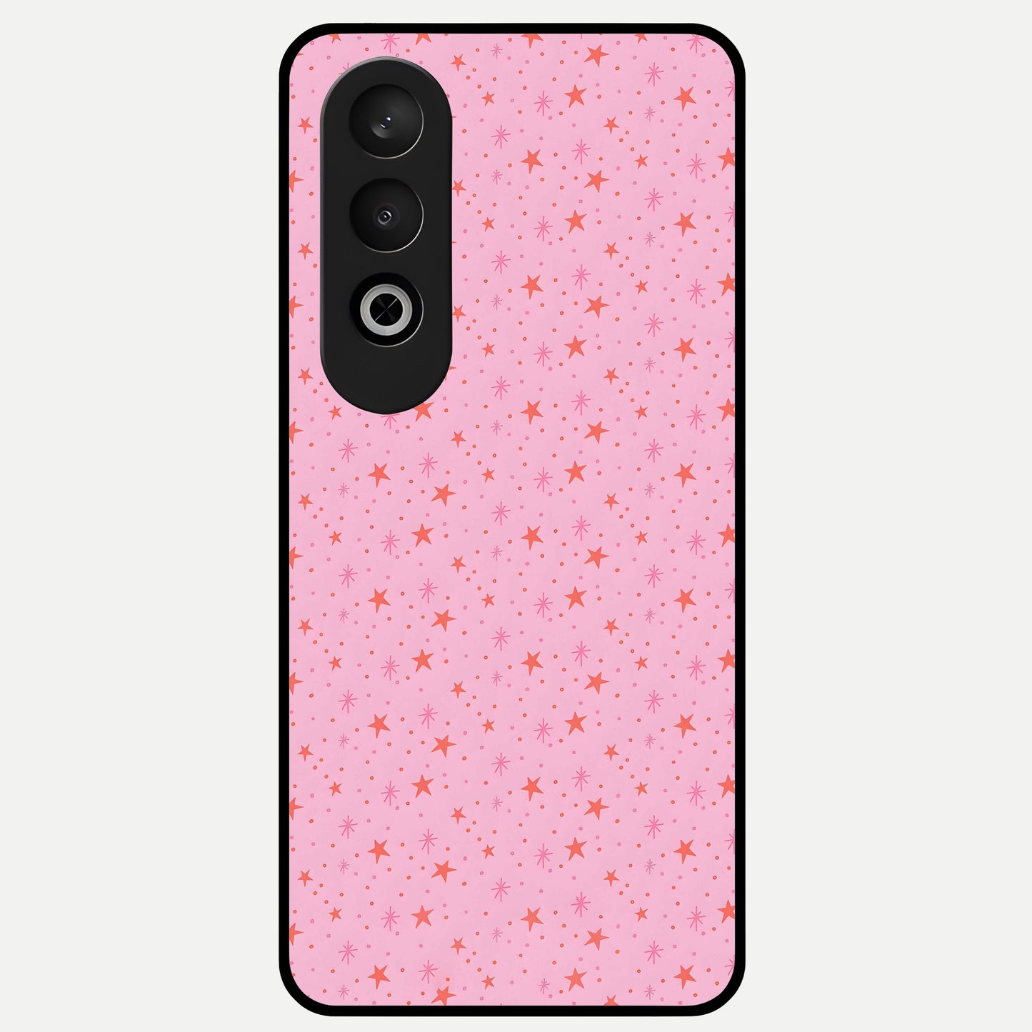  Cosmic Pink Sparkle Glass Case For Oneplus Nord CE4 back cover – full design glossy printed glass finish