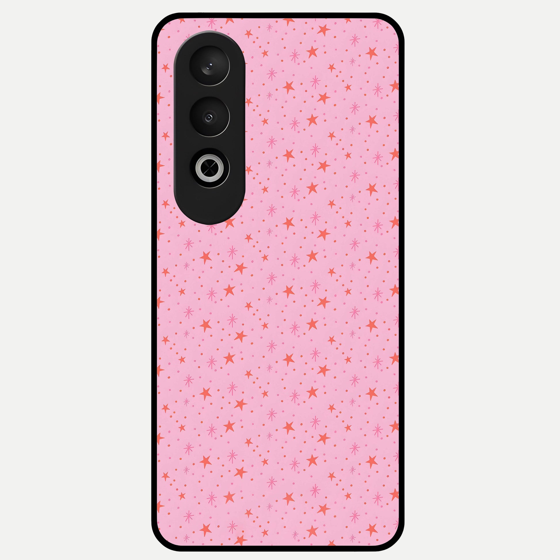  Cosmic Pink Sparkle Glass Case For Oneplus Nord CE4 back cover – full design glossy printed glass finish